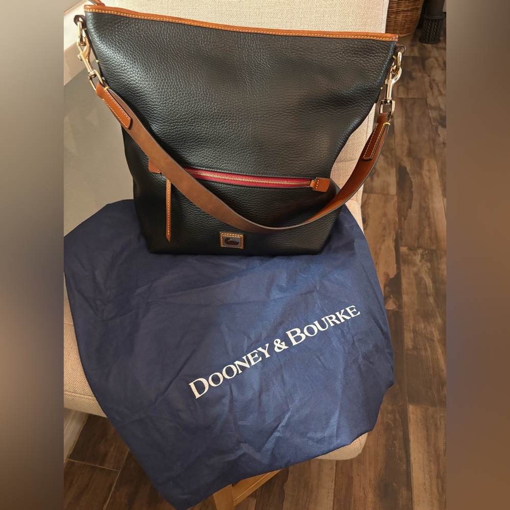 Dooney & Bourke Black and Brown Leather Bag